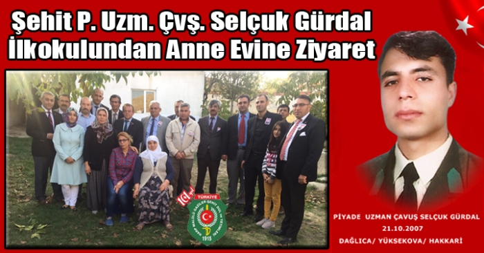 ŞEHİT P. UZM. ÇVŞ. SELÇUK GÜRDAL İLKOKULUNDAN ANNE EVİNE ZİYARET                  