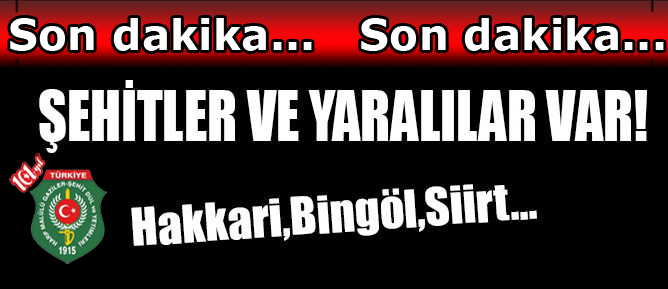 ŞEHİTLER VE YARALILAR VAR                  