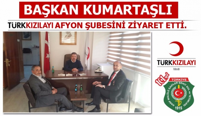 BAŞKAN KUMARTAŞLI KIZILAY DERNEĞİ AFYONKARAHİSAR ŞUBESİNİ ZİYARET ETTİ                  