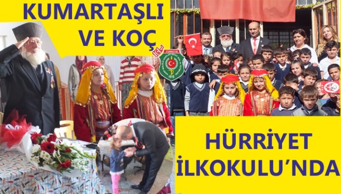 BAŞKAN KUMARTAŞLI  VE GAZİ KOÇ  HÜRRİYET İLKOKULUNDA                  