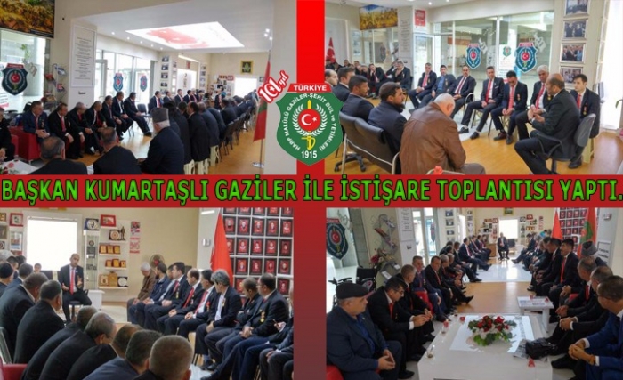 BAŞKAN KUMARTAŞLI DERNEKTE İSTİŞARE TOPLANTISI YAPITI                  