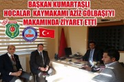 BAŞKAN KUMARTAŞLIDAN YENİ ATANAN HOCALAR KAYMAKAMI AZİZ GÖLBAŞINA HAYIRLI OLSUN ZİYARETİ