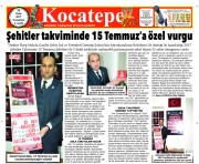 ŞEHİTLER TAKVİMİNDE 15 TEMMUZ’A ÖZEL VURGU