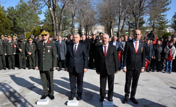 18 MART ŞEHİTLERİ ANMA GÜNÜ ŞEHİTLİKTE ÇELENK TÖRENİ İLE BAŞLADI.                  