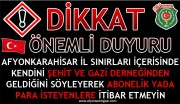 DOLANDIRICILARA DİKKAT