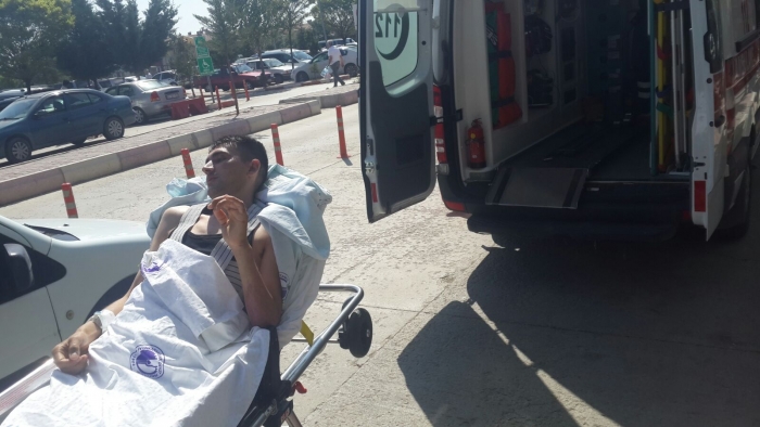 GAZİMİZİ TEDAVİ İÇİN ANKARA'YA GÖNDERDİK.                  