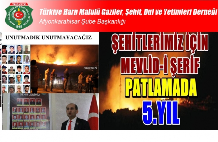 MÜHİMMAT DEPO ŞEHİTLERİMİZ ANILACAK                  