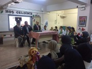 BAŞKAN KUMARTAŞLI VE GAZİ KOÇ KIZ MESLEK LİSİESİNDE ÖĞRENCİLER İLE BULUŞTU