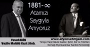 YUSUF AKİN'DEN 10 KASIM ATATÜRK’Ü ANMA GÜNÜ MESAJI