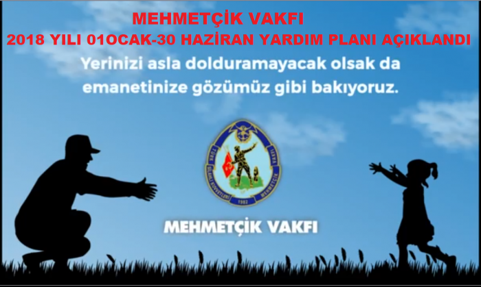 MEHMETÇİK VAKFI 2018 YARDIM PLANI AÇIKLANDI                  