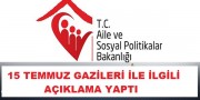 BAKANLIK’TAN SON GÜNLERDEKİ GAZİLER ARASINDAKİ AYRIMCILIK SÖYLENTİLERİNE AÇIKLAMA YAPILDI.