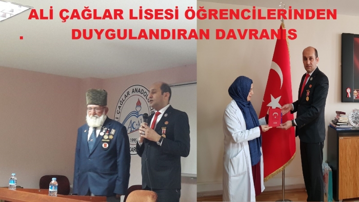 ALİ ÇAĞLAR LİSESİ ÖĞRENCİLERİNDEN DUYGULANDIRAN DAVRANIŞ                  