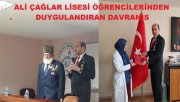 ALİ ÇAĞLAR LİSESİ ÖĞRENCİLERİNDEN DUYGULANDIRAN DAVRANIŞ