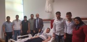 KAHRAMAN GAZİLERİMİZLE HASTANEDE YATAN GAZİMİZE ZİYARET 