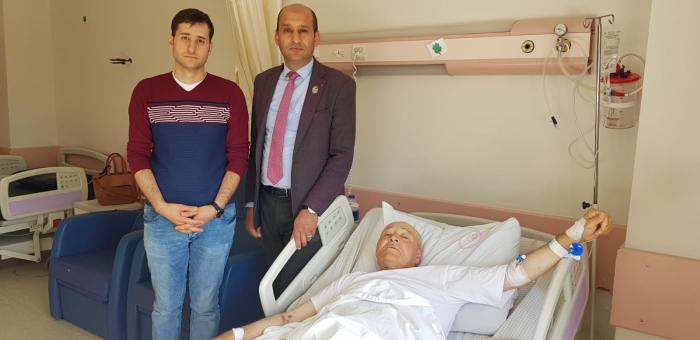 BAKAN KUMARTAŞLI’DAN ŞEHİT BABAMIZA HASTANEDE ZİYARET                   