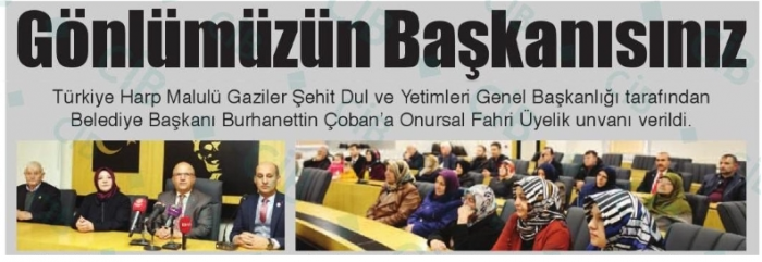 ŞEHİT AİLELERİ VE GAZİLERDEN BAŞKAN ÇOBAN’A BÜYÜK VEFA                   