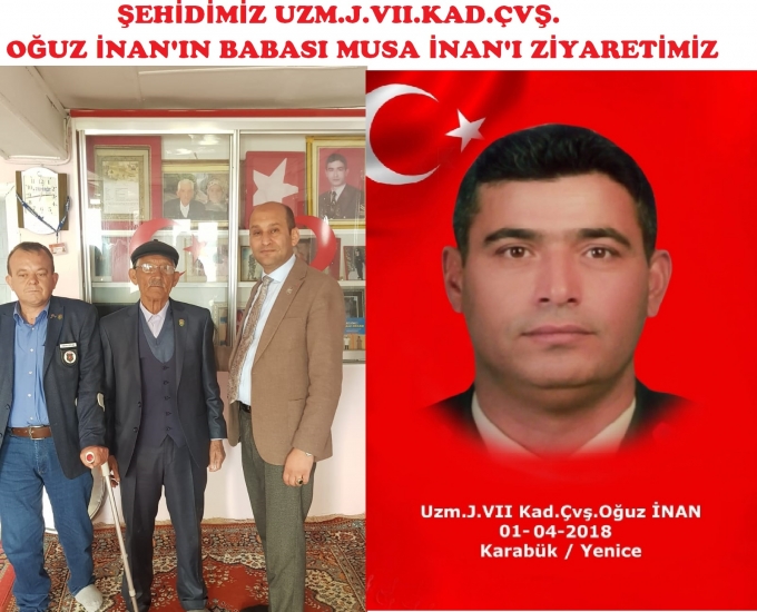 BAŞKAN KUMARTAŞLI’DAN ŞEHİT UZM.J.ÇVŞ.OĞUZ İNAN’IN AİLESİNE ZİYARET                  
