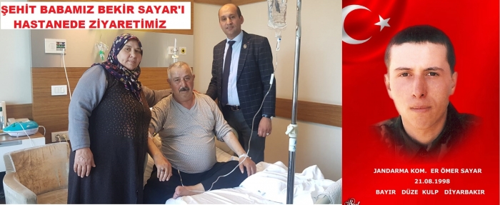 BAŞKAN KUMARTAŞLI’DAN ŞEHİT BABAMIZ BEKİR SAYAR’A HASTANE’DEGEÇMİŞ OLSUN ZİYARETİ                   