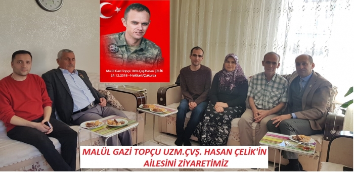 BAŞKAN KUMARTAŞLI’DAN GAZİMİZİN AİLESİNE ZİYARET                  