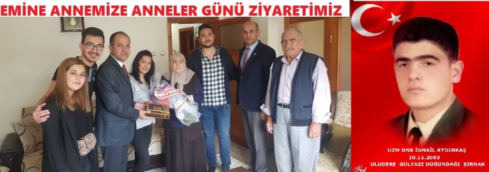BAŞKAN KUMARTAŞLI ANNELER GÜNÜNDE ŞEHİT ANNEMİZ EMİNE AYDINKAŞ’I ZİYARET ETTİ.                  