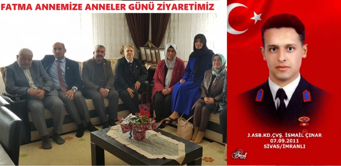 BAŞKAN KUMARTAŞLI ANNELER GÜNÜNDE ŞEHİT ANNEMİZ FATMA ÇINAR’I  ZİYARET ETTİ.                  