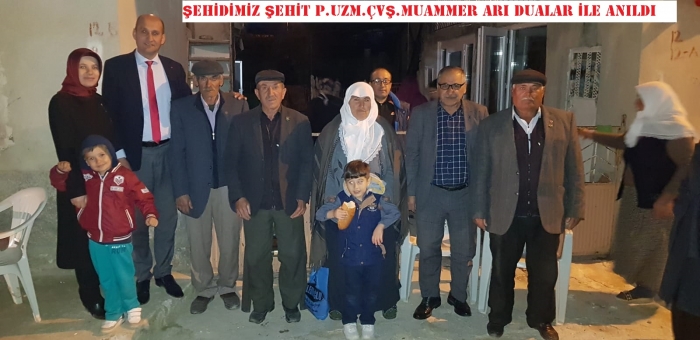 BAYATLI ŞEHİT P.UZM.ÇVŞ.MUAMMER ARI DUALAR İLE ANILDI                  
