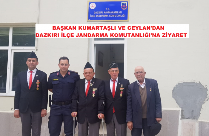 BAŞKAN KUMARTAŞLI VE CEYLAN’DAN DAZKIRI  İLÇE JANDARMA KOMUTANLIĞI’NA ZİYARET.                  