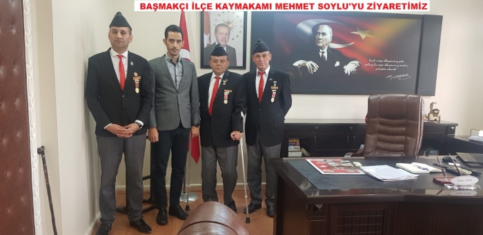 GAZİ VE ŞEHİT YAKINLARINDAN BAŞMAKÇI KAYMAKAM V. MEHMET SOYLU’YA ZİYARET                  