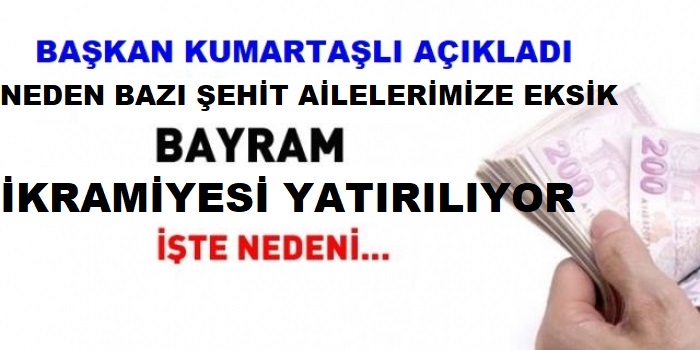 KUMARTAŞLI;NEDEN 250 TL BAYRAM İKRAMİYESİ! İŞTE NEDENİ                  