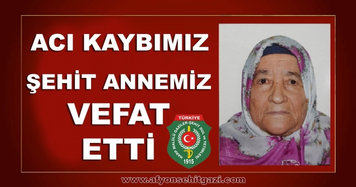 ACI KAYBIMIZ KARACAÖRENDE ŞEHİT ANNEMİZ VEFAT ETTİ                  