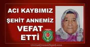 ACI KAYBIMIZ KARACAÖRENDE ŞEHİT ANNEMİZ VEFAT ETTİ