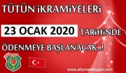 2020 YILI TÜTÜN İKRAMİYELERİ 23 OCAK 2020 TARİHİNDE SGK TARAFINDAN ÖDENECEK