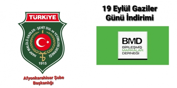 19 EYLÜL GAZİLER GÜNÜ'NE ÖZEL İNDİRİM UYGULAYAN MARKALAR                  
