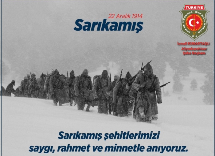 SARIKAMIŞ ŞEHİTLERİMİZ VE TÜM ŞEHİTLERİMİZİ RAHMETLE ANIYORUZ                  