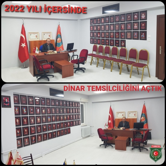 2022 YILI İÇERSİNDE DİNAR TEMSİLCİLİĞİMİZİN HİZMET BİNASINI DEĞİŞTİRDİK.                  