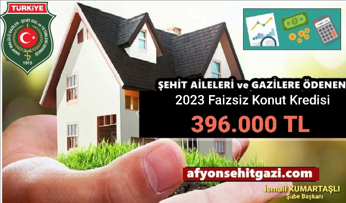 2023 YILI FAİZSİZ KONUT KREDİSİ 396.000 TL OLARAK AÇIKLANDI                  