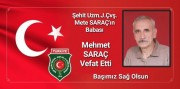 ŞEHİT BABAMIZ MEHMET SARAÇ VEFAT ETTİ