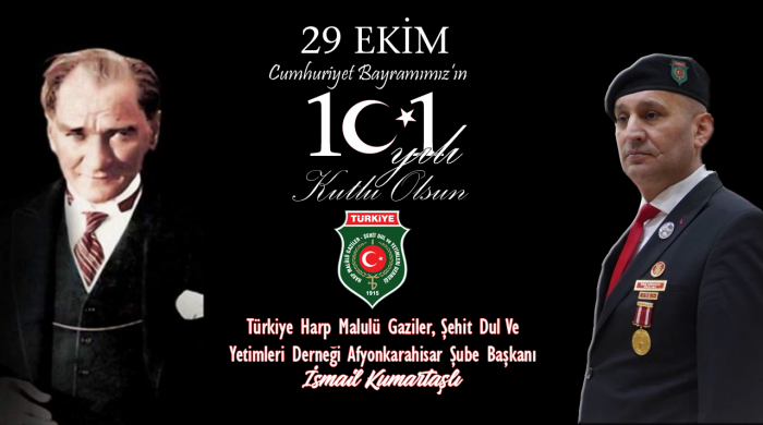 29 EKİM CUMHURİYET BAYRAMIMIZIN 101 İNCİ YILI KUTLU OLSUN                  