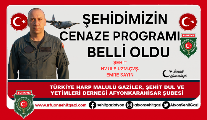 ŞEHİDİMİZ HV.ULŞ.UZM.ÇVŞ. EMRE SAYIN'IN MEZAR YERİ BELLİ OLDU