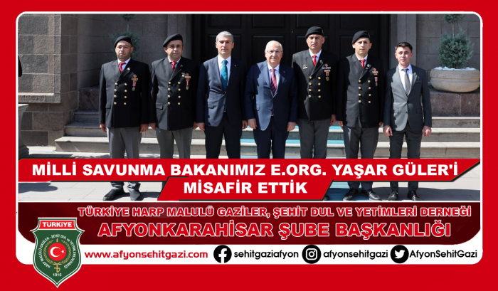 MİLLİ SAVUNMA BAKANIMIZ E.ORG. YAŞAR GÜLER'İ MİSAFİR ETTİK